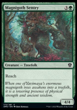 (172) Magic The Gathering Dominaria United Single: Magnigoth Sentry  Common