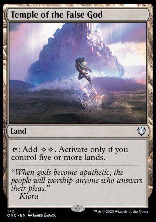 (172) Magic The Gathering Commander: Phyrexia: All Will Be One Single: Temple of the False God  Uncommon
