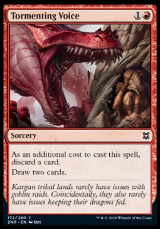 (172/280) Magic The Gathering Zendikar Rising Single: Tormenting Voice  Common
