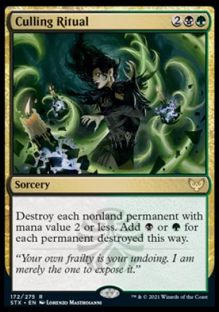 (172) Magic The Gathering Strixhaven: School of Mages Single: Culling Ritual Holo Rare