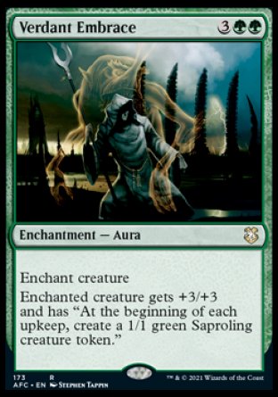(173) Magic The Gathering Commander: Adventures in the Forgotten Realms Single: Verdant Embrace  Rare