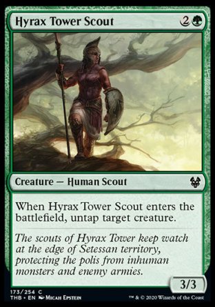 (173/254) Magic The Gathering Theros Beyond Death Single: Hyrax Tower Scout Holo Common