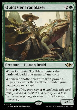 (173) Magic The Gathering Outlaws of Thunder Junction Single: Outcaster Trailblazer  Holo Rare