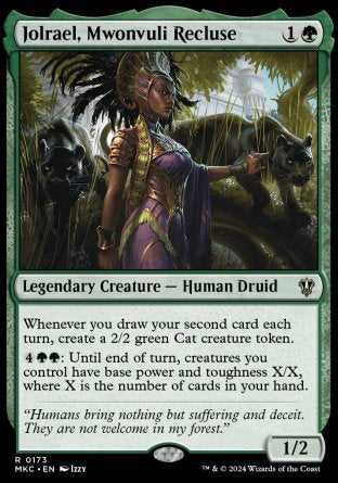 (173) Magic The Gathering Commander: Murders at Karlov Manor Single: Jolrael, Mwonvuli Recluse  Rare