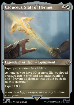 (173) Magic The Gathering Universes Beyond: Assassin's Creed: Extras Single: Caduceus, Staff of Hermes (V.2)  Holo Rare