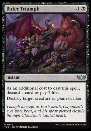 (173) Magic The Gathering Commander: Tarkir: Dragonstorm Single: Bitter Triumph  Uncommon
