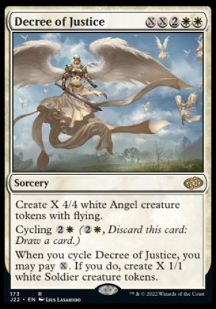 (173) Magic The Gathering Jumpstart 2022 Single: Decree of Justice  Rare