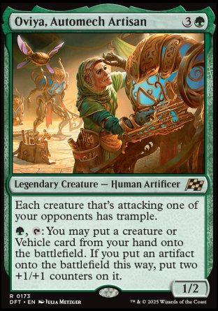 (173) Magic The Gathering Aetherdrift Single: Oviya, Automech Artisan Holo Rare