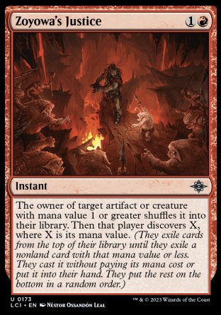 (173) Magic The Gathering The Lost Caverns of Ixalan Single: Zoyowa's Justice Holo Uncommon