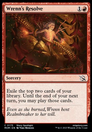 (173) Magic The Gathering March of the Machine Single: Wrenn's Resolve Holo Common