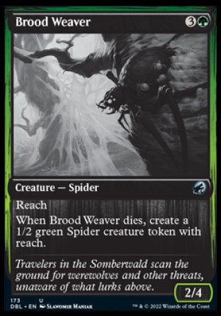 (173) Magic The Gathering Innistrad: Double Feature Single: Brood Weaver Holo Uncommon