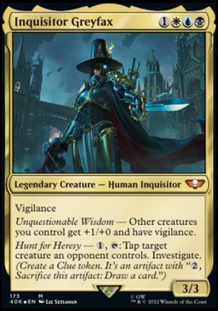 (173) Magic The Gathering Universes Beyond: Warhammer 40000 Single: Inquisitor Greyfax (V.2)  Mythic