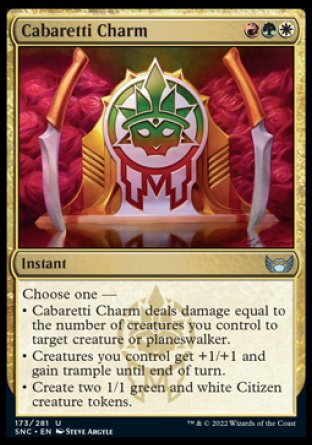 (173) Magic The Gathering Streets of New Capenna Single: Cabaretti Charm  Uncommon