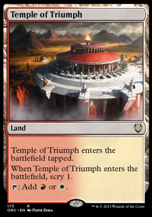 (173) Magic The Gathering Commander: Phyrexia: All Will Be One Single: Temple of Triumph  Rare