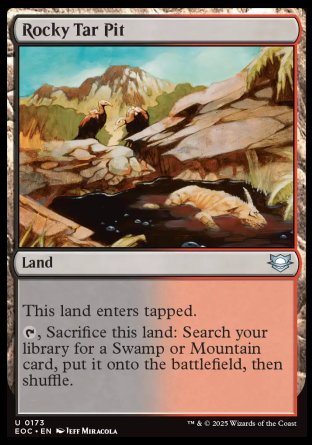(173) Magic The Gathering Commander: Edge of Eternities Single: Rocky Tar Pit  Uncommon
