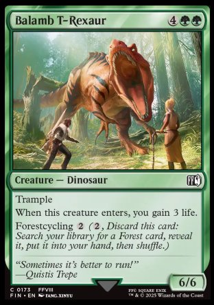 (173) Magic The Gathering Magic: The Gathering - FINAL FANTASY Single: Balamb T-Rexaur Holo Common
