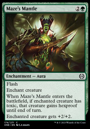 (174) Magic The Gathering Phyrexia: All Will Be One Single: Maze's Mantle  Common