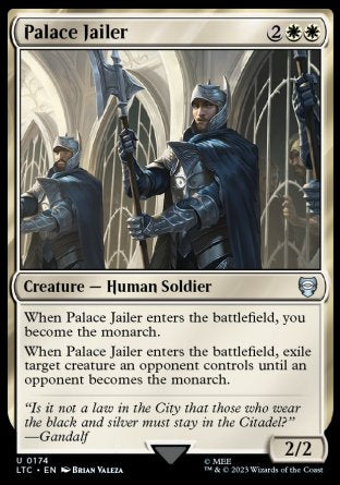 (174) Magic The Gathering Commander: The Lord of the Rings: Tales of Middle-earth Single: Palace Jailer  Uncommon