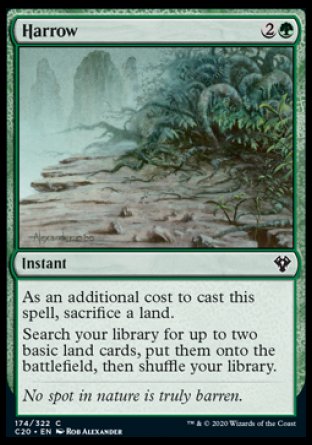 (174/322) Magic The Gathering Commander: Ikoria Single: Harrow  Common