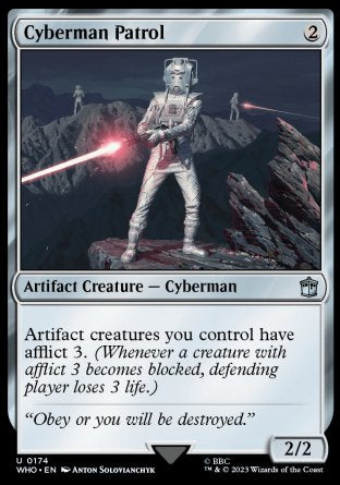 (174) Magic The Gathering Universes Beyond: Doctor Who Single: Cyberman Patrol  Uncommon