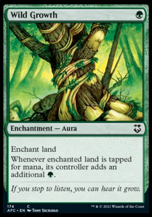(174) Magic The Gathering Commander: Adventures in the Forgotten Realms Single: Wild Growth  Common