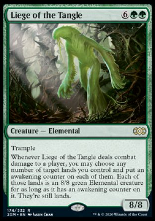 (174/332) Magic The Gathering Double Masters Single: Liege of the Tangle  Rare