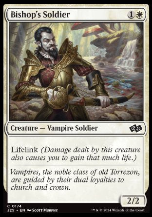 (174) Magic The Gathering Foundations Jumpstart Single: Bishop's Soldier  Common