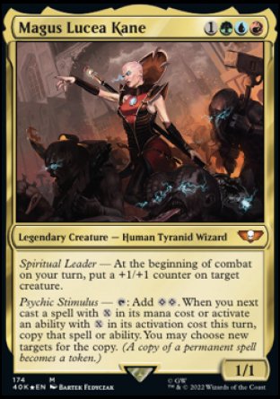 (174) Magic The Gathering Universes Beyond: Warhammer 40000 Single: Magus Lucea Kane (V.2) Holo Mythic