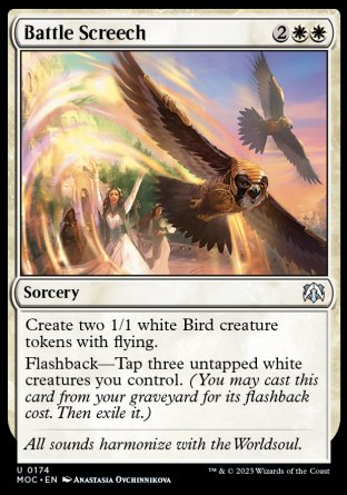 (174) Magic The Gathering Commander: March of the Machine Single: Battle Screech  Uncommon