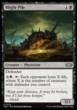 (174) Magic The Gathering Commander: Tarkir: Dragonstorm Single: Blight Pile  Uncommon