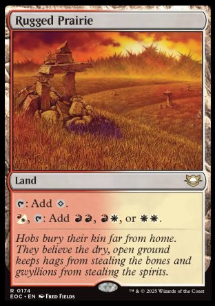 (174) Magic The Gathering Commander: Edge of Eternities Single: Rugged Prairie  Rare