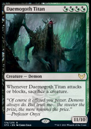 (174) Magic The Gathering Strixhaven: School of Mages Single: Daemogoth Titan Holo Rare