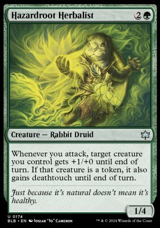 (174) Magic The Gathering Bloomburrow Single: Hazardroot Herbalist Holo Uncommon