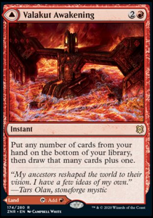 (174) Magic The Gathering Zendikar Rising: Promos Single: Valakut Awakening // Valakut Stoneforge Holo Rare