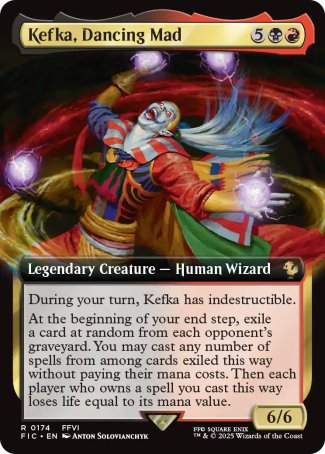 (174) Magic The Gathering Commander: Magic: The Gathering - FINAL FANTASY: Extras Single: Kefka, Dancing Mad Holo Rare