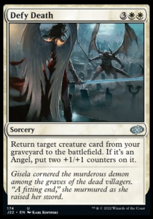 (174) Magic The Gathering Jumpstart 2022 Single: Defy Death  Uncommon