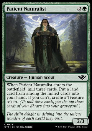 (174) Magic The Gathering Outlaws of Thunder Junction Single: Patient Naturalist  Common