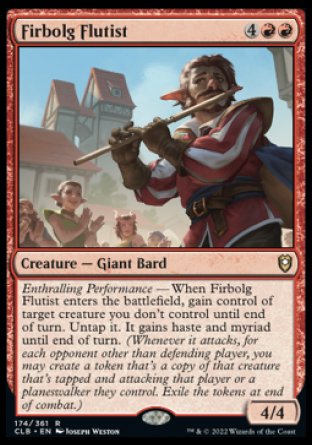 (174) Magic The Gathering Commander Legends: Battle for Baldur's Gate Single: Firbolg Flutist  Rare
