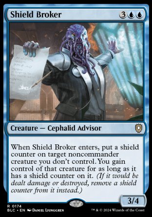 (174) Magic The Gathering Commander: Bloomburrow Single: Shield Broker  Rare