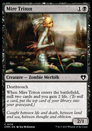 (174) Magic The Gathering Commander Masters Single: Mire Triton Holo Common