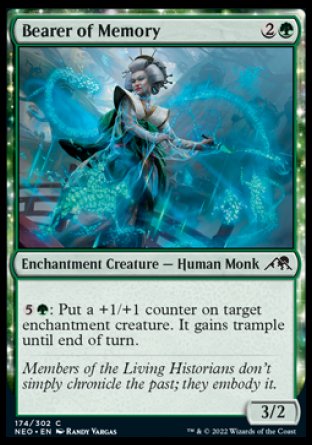 (174) Magic The Gathering Kamigawa: Neon Dynasty Single: Bearer of Memory Holo Common