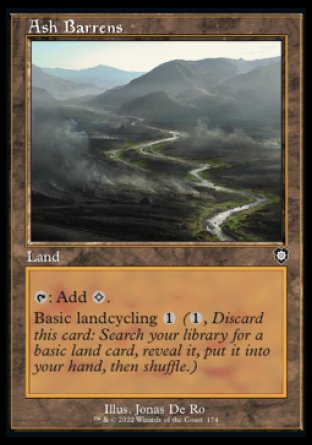 (174) Magic The Gathering Commander: The Brothers' War Single: Ash Barrens  Common