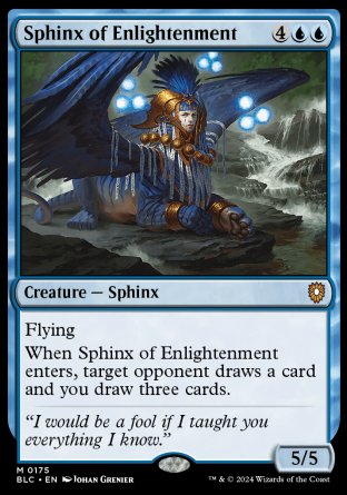 (175) Magic The Gathering Commander: Bloomburrow Single: Sphinx of Enlightenment  Mythic