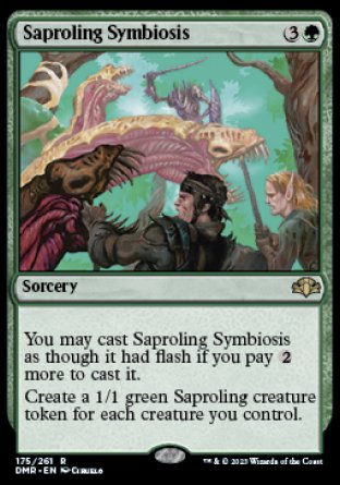 (175) Magic The Gathering Dominaria Remastered Single: Saproling Symbiosis  Rare