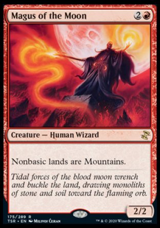 (175/289) Magic The Gathering Time Spiral Remastered Single: Magus of the Moon Holo Rare