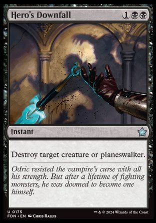 (175) Magic The Gathering Magic: The Gathering Foundations Single: Hero's Downfall Holo Uncommon