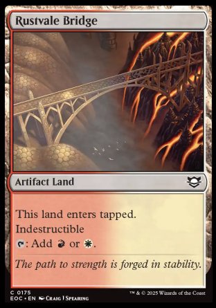 (175) Magic The Gathering Commander: Edge of Eternities Single: Rustvale Bridge  Common