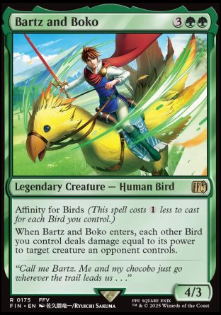 (175) Magic The Gathering Magic: The Gathering - FINAL FANTASY Single: Bartz and Boko Holo Rare
