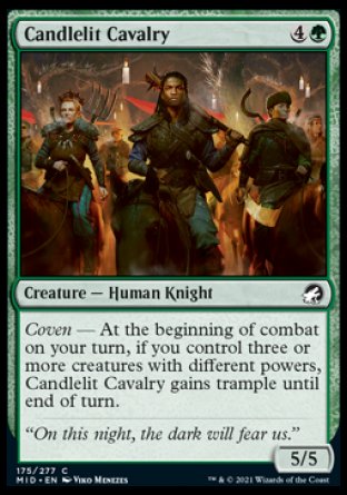 (175) Magic The Gathering Innistrad: Midnight Hunt Single: Candlelit Cavalry Holo Common