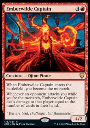 (175/361) Magic The Gathering Commander Legends Single: Emberwilde Captain  Rare